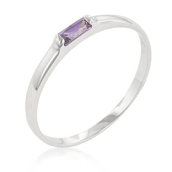 Lavender Petite Solitaire Ring - R08123RS-V01