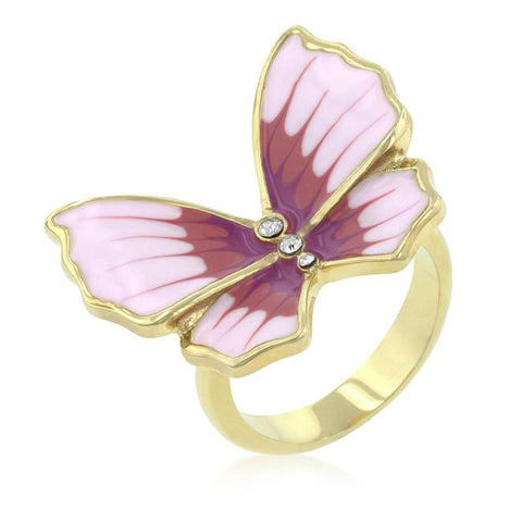 Butterfly 3-Stone Ring - R08147G-V01