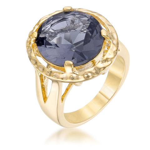 Smokey Cubic Zirconia Organic Ring - R08152G-S53