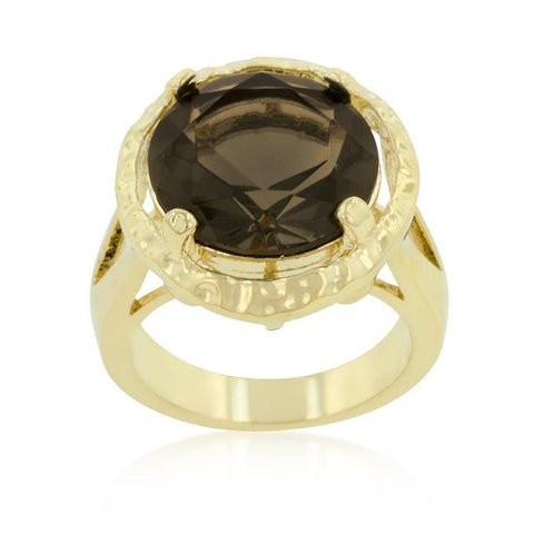 Brown Cubic Zirconia Organic Ring - R08152G-S57