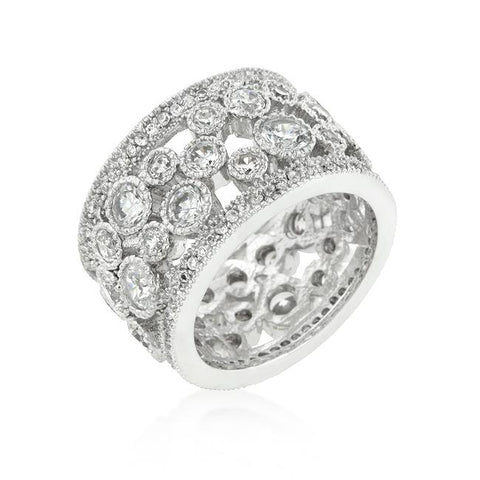 Clear Filigree Eternity Band - R08185R-C01