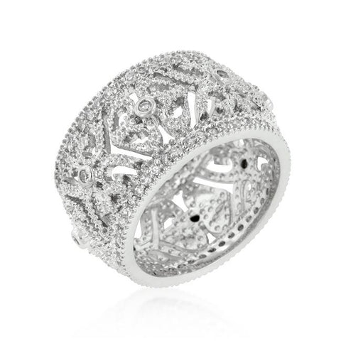 Filigree Crest Eternity Ring - R08188R-C01