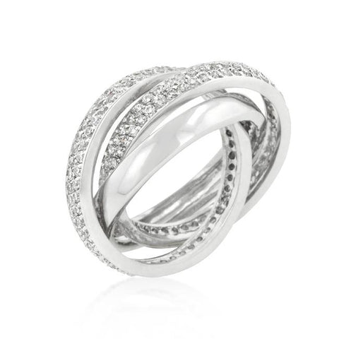 Eternity Band Triplet with Clear Cubic Zirconia - R08193R-C01
