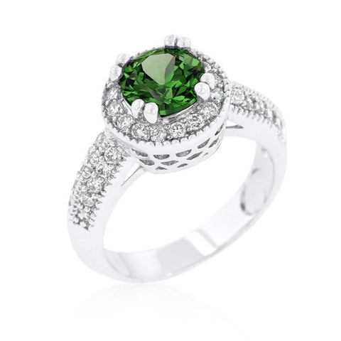 Emerald Halo Engagement Ring - R08226R-C40