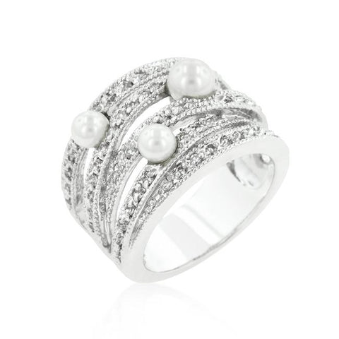 Pearl Twist Bridal Ring - R08263R-C84
