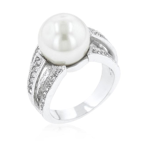 12 mm Shell Pearl Bridal Ring - R08268R-C84
