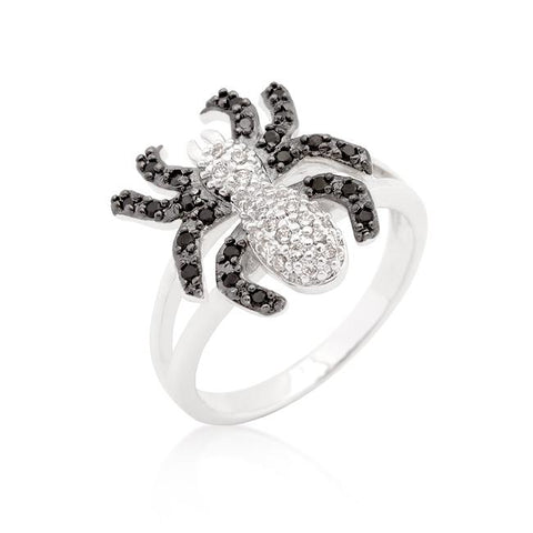 Cubic Zirconia Spider Fashion Ring - R08285T-C03