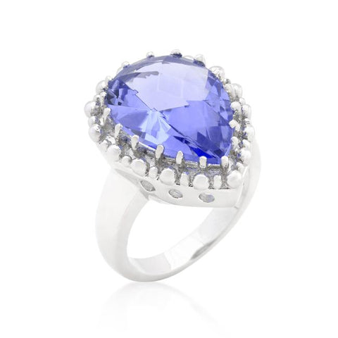 Solitaire Light Purple Cocktail Ring - R08287R-S21