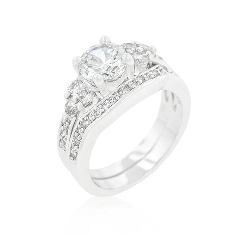 Triple Stone Engagement Set - R08302R-C01