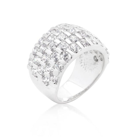 Channel Set Princess Cut Ring - R08305R-C01