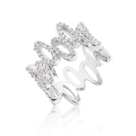 Cubic Zirconia Oval Fashion Ring - R08308R-C01