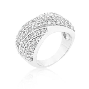 Pave Overlap Diagonal Ring - R08313R-C01