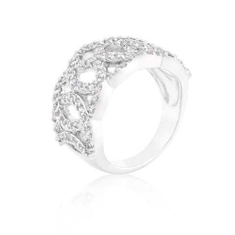 Cubic Zirconia Circular Ring - R08318R-C01