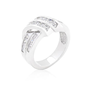 Cubic Zirconia Double Knot Ring - R08323R-C01