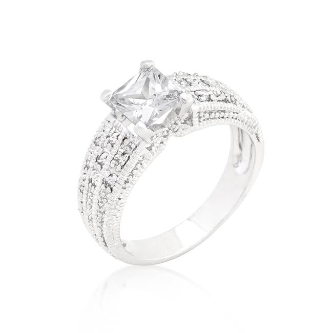 Cubic Zirconia Princess Cut Ring - R08326R-C01