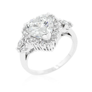 Heart Halo Engagement Ring - R08333R-C01