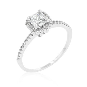 Princess Cut Halo Engagement Ring - R08335R-C01