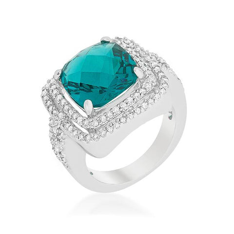 Candy Aqua Cocktail Ring - R08384R-C32