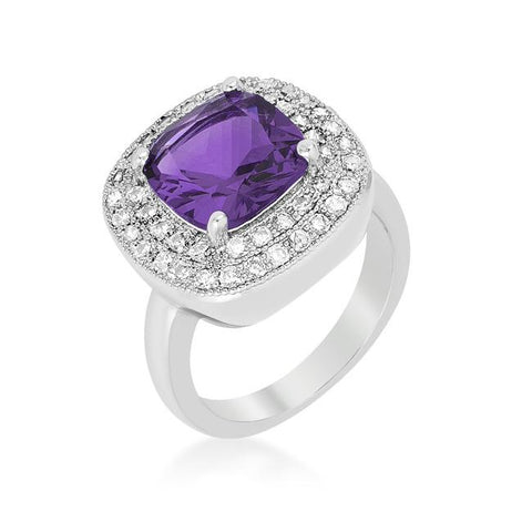 Purple Bridal Cocktail Ring - R08393R-C20