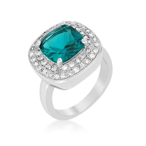 Aqua Bridal Cocktail Ring - R08393R-C32