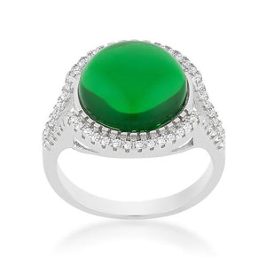 Green Halo Cocktail Ring - R08400R-V01