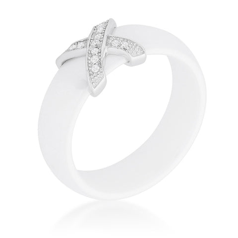 Modern Classic X Ring - White - R08423RS-V01