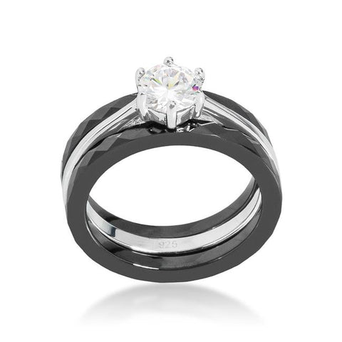 Three Ring Ceramic Set Black - R08431RS-V02