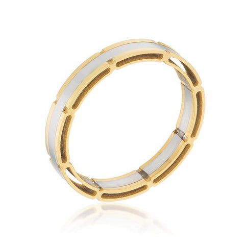 Two Tone Band Ring - R08434TV-V00