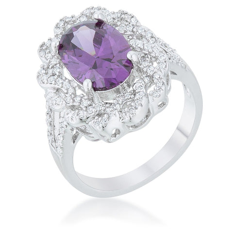Amethyst Oval Classic Ring - R08449R-C20