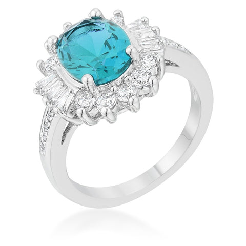Chrisalee 3ct Ruby CZ Rhodium Classic Ring - R08454R-C32