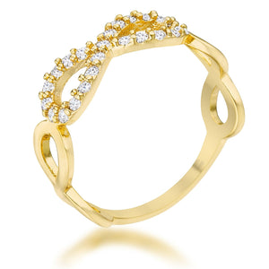 Mina 0.35ct CZ 14k Gold Infinity Ring - R08531G-C01