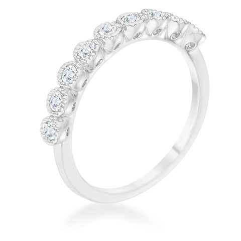 Bea 0.27ct CZ Rhodium Delicate Band - R08532R-C01