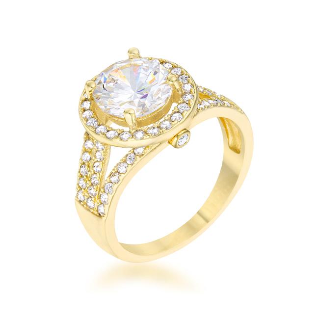 Marylin 2.5ct CZ 14k Gold Classic Ring - R08536G-C01