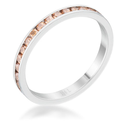 Teresa 0.5ct Champagne CZ Stainless Steel Eternity Band - R08546V-V72