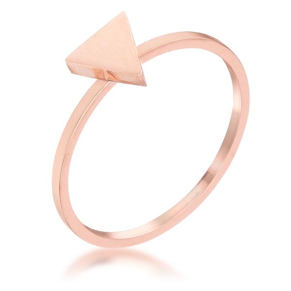 Rose Gold Triangle Stackable Ring LSR08606AV-V00