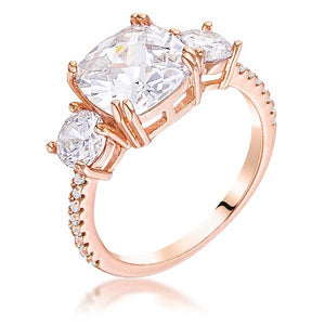 Royal Rose Gold Elegance Engagement Ring LSR08709A-C01