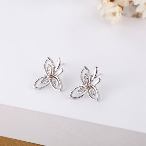 White Gold Earrings LSR1002