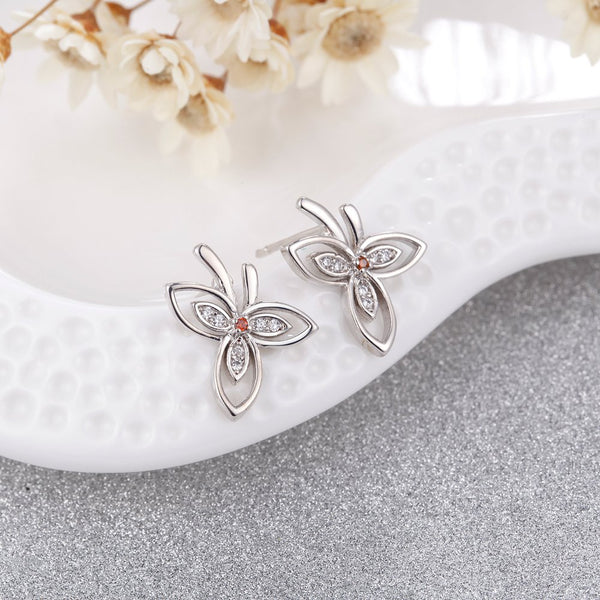 White Gold Earrings LSR1002