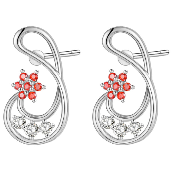 White Gold Earrings LSR1003