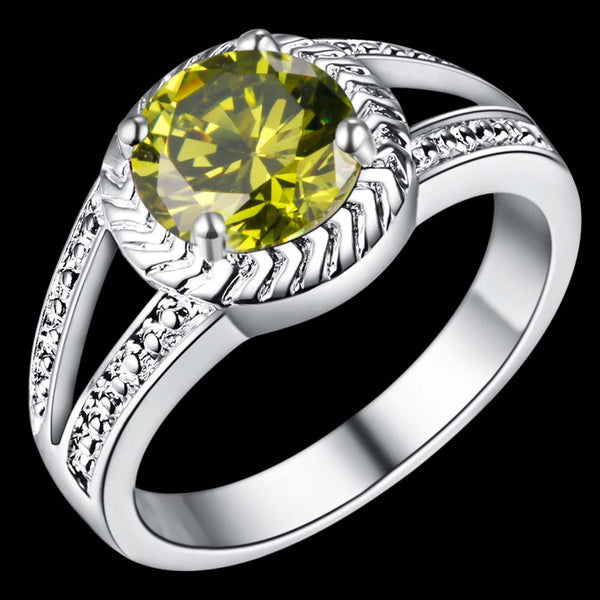 Lucky Silver - Silver Designer Ring - Light Green - LOCAL STOCK - LSR131