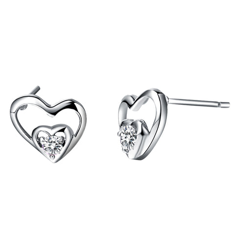 White Gold Earrings LSR155