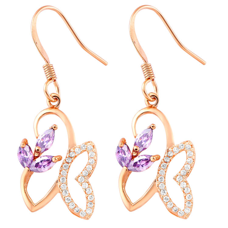 Rose Gold Earrings LSR185