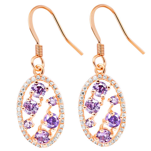 Rose Gold Earrings LSR186