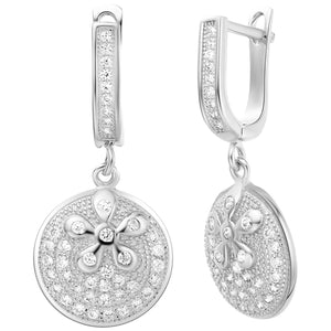 White Gold Earrings LSR213