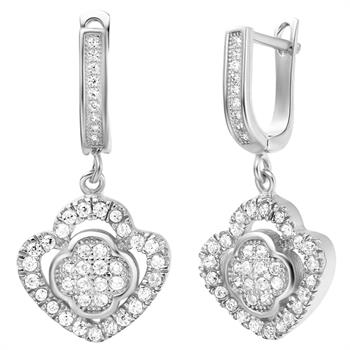 White Gold Earrings LSR215