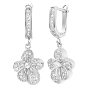 White Gold Earrings LSR219