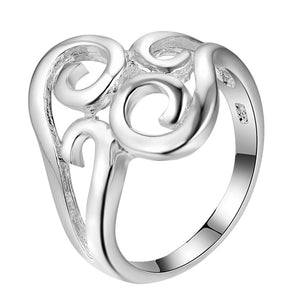 Lucky Silver - Silver Designer Swirl CurlContempory Ring - LOCAL STOCK - LSR221