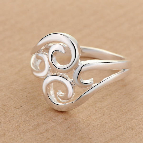 Lucky Silver - Silver Designer Swirl CurlContempory Ring - LOCAL STOCK - LSR221