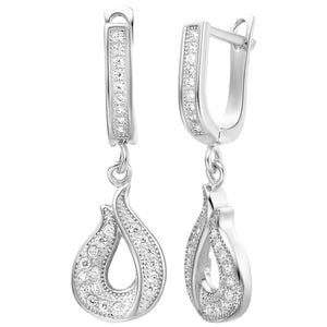 White Gold Earrings LSR225