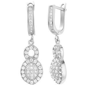 White Gold Earrings LSR227